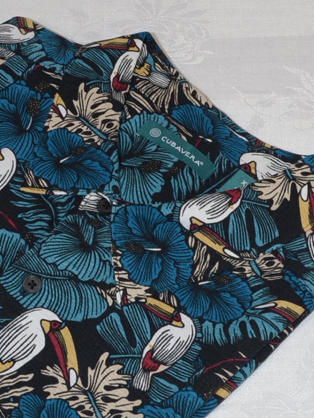 Cubavera Resort Shirt -- Blue Teal XXL